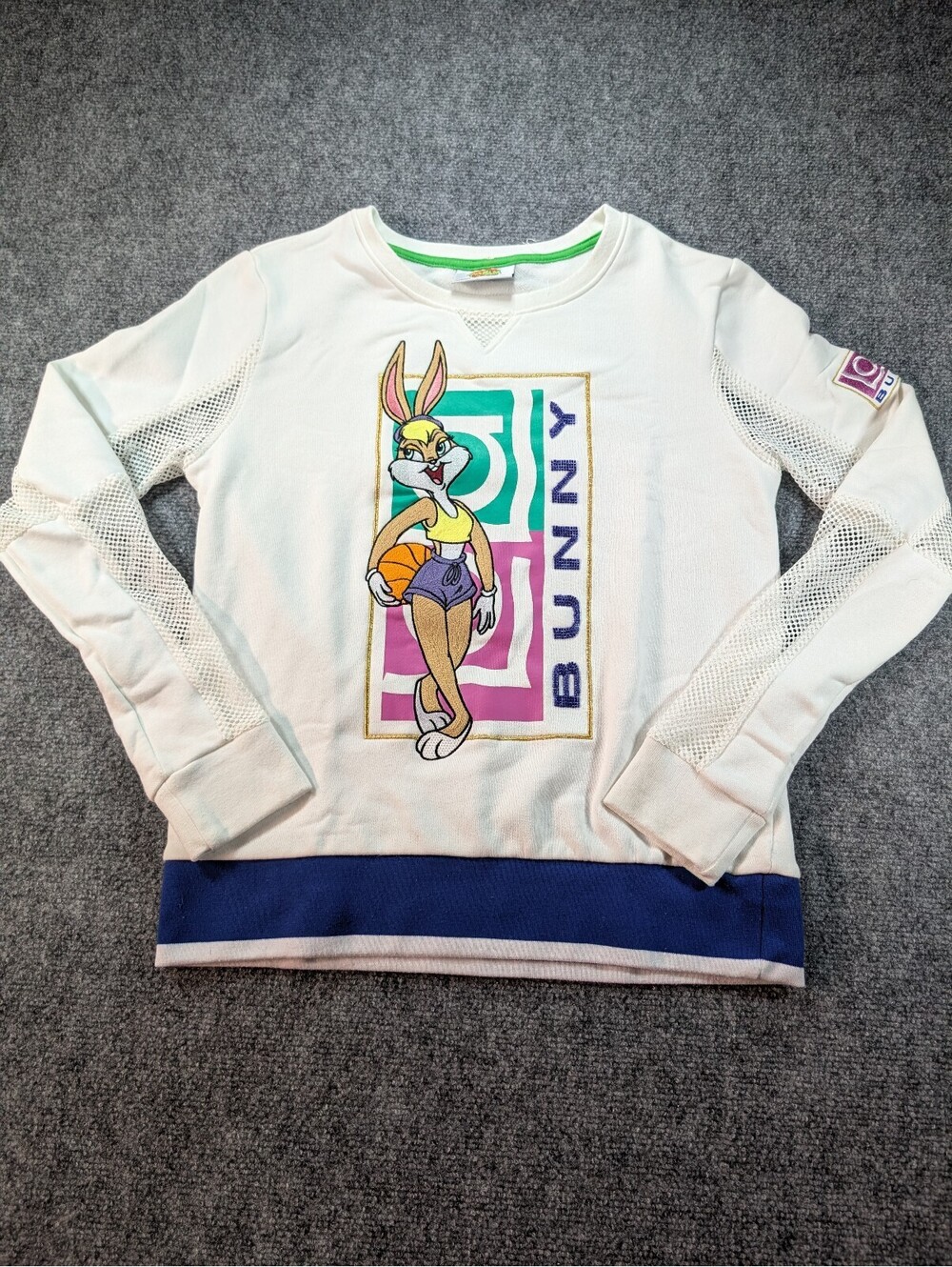 Freeze Max Lola Bunny Sport Mesh Crew Sweatshirt Womens Medium Space Jam